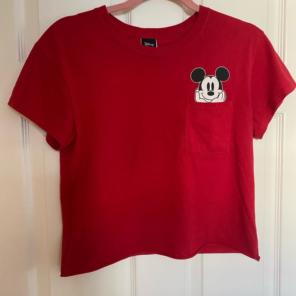 Red Disney Crop Top with Pocket